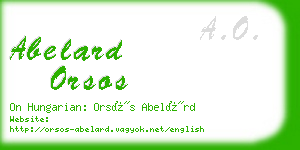 abelard orsos business card
